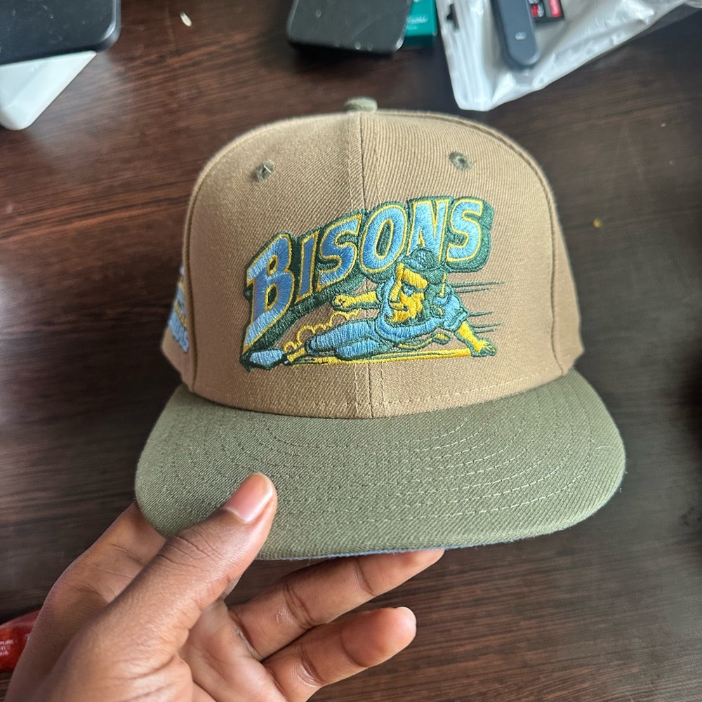 New Era Bisons Tan and Green Hat